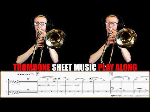 TROMBONE DUET "Ave Maria" by Giulio Caccini. Sheet Music Play Along!