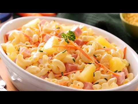 Ensalada de Pasta Fría Hawaiana | Receta Fácil, Rápida y muy Deliciosa