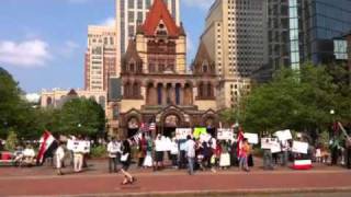Protest for Syria in Boston, Copley Square May 28th 2011 part 1