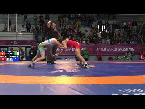 Round 1 FS - 45 kg: M. HKIRI (TUN) v. A. BENAMARA (ALG)