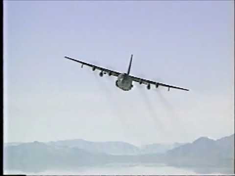 USAF MC-130H Combat Talon II dropping a massive bomb BLU-82