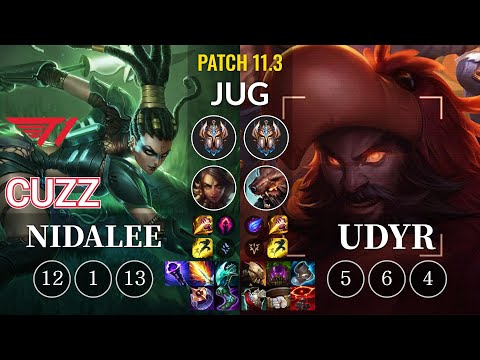 T1 Cuzz Nidalee vs Udyr Jungle - KR Patch 11.3