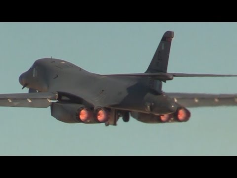 B-1B LANCER AB TAKE OFFS @ AVIATION NATION 2014