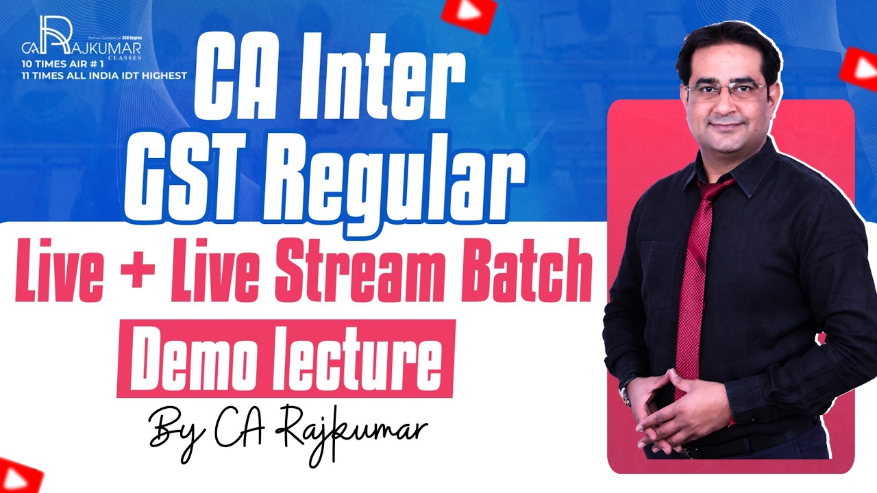 CA Inter GST Demo Lecture 1  | GST Portal Explained 💻 | Must Watch For CA Students #CARajkumar