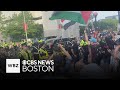 Pro-Palestinian protesters boo President Biden's motorcade in Boston