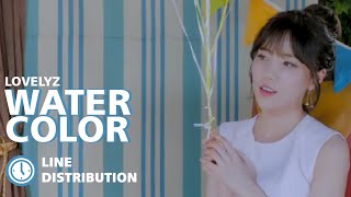 LOVELYZ (러블리즈) - Water Color(수채화): Line Distribution (Color Coded)