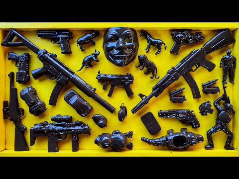 Cleans Hacker Weapon Box! Explosives and Dangerous Toy Guns - Sharp Karambit Knives Box of Toy Guns