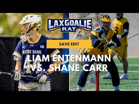 Liam Entenmann (Notre Dame) vs. Shane Carr (Michigan) - College Lacrosse Goalie Save Edit - Mar. 19