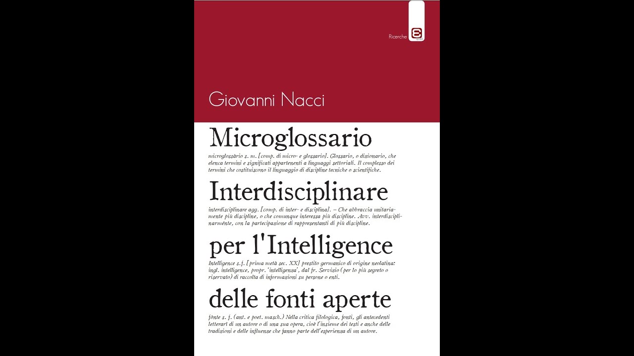 Microglossario Interdisciplinare per l’Intelligence delle Fonti Aperte (Epoké, 2019)