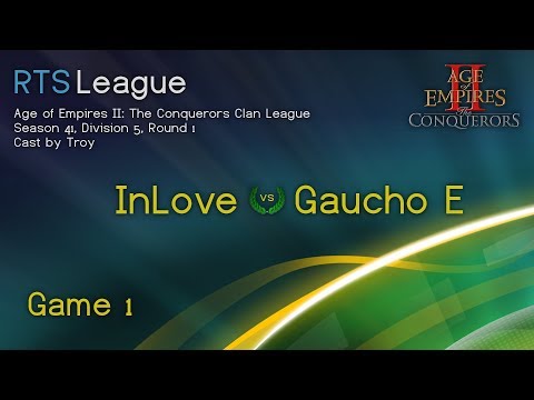 AoC S41, D5, R1 - InLove vs. Gaucho|E, G1 - Age of Empires II: The Conquerors Clan League Season 41