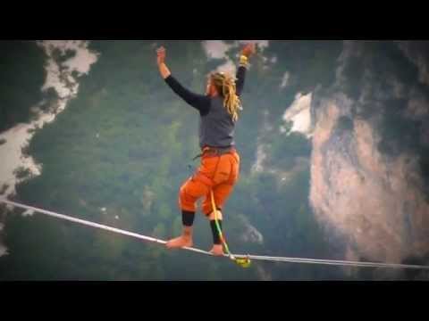 Monte Piana Highline Meeting - Frank Hanikel from afar