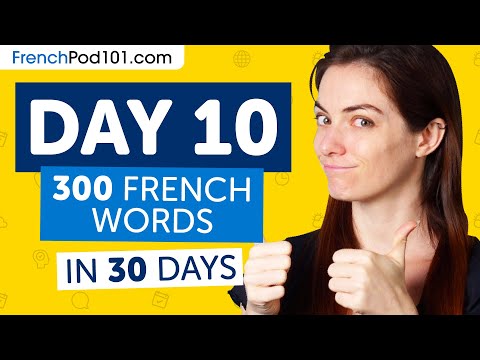Day 1 10 300 Learn 300 French Words in 30 Days Challenge
