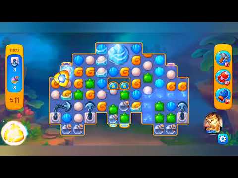 фишдом 2023  #  11077 уровень - прохождение без бустеров # Fishdom,   11077  level - no Boosters.