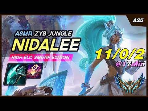 Season 13 Bo (zyb) Nidalee vs Maokai ASMR | Challenger Nidalee Jungle | League Sounds to Fall Asleep