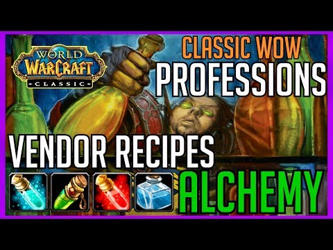 Classic Vanilla WoW Professions: Vendor Recipes Alchemy Master Guide World of Warcraft
