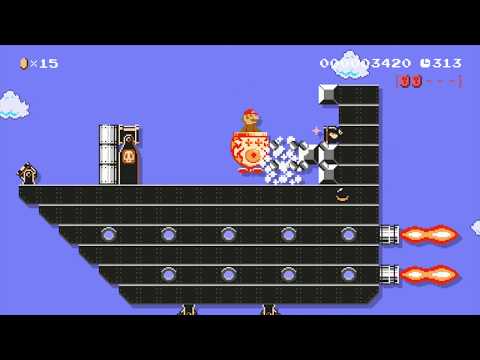 Super Mario Maker Levels: "Airship Scouting for Key Coins"