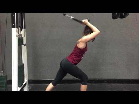 Overhead Tricep Extension - Cable Rope Pull