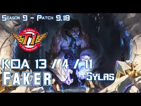SKT T1 Faker SYLAS vs GALIO Mid - Patch 9.18 KR Ranked