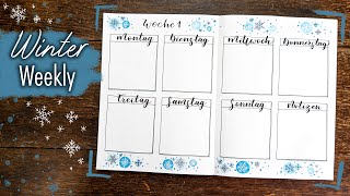 4 Winter Wochenübersichten im BULLET JOURNAL | Schritt für Schritt