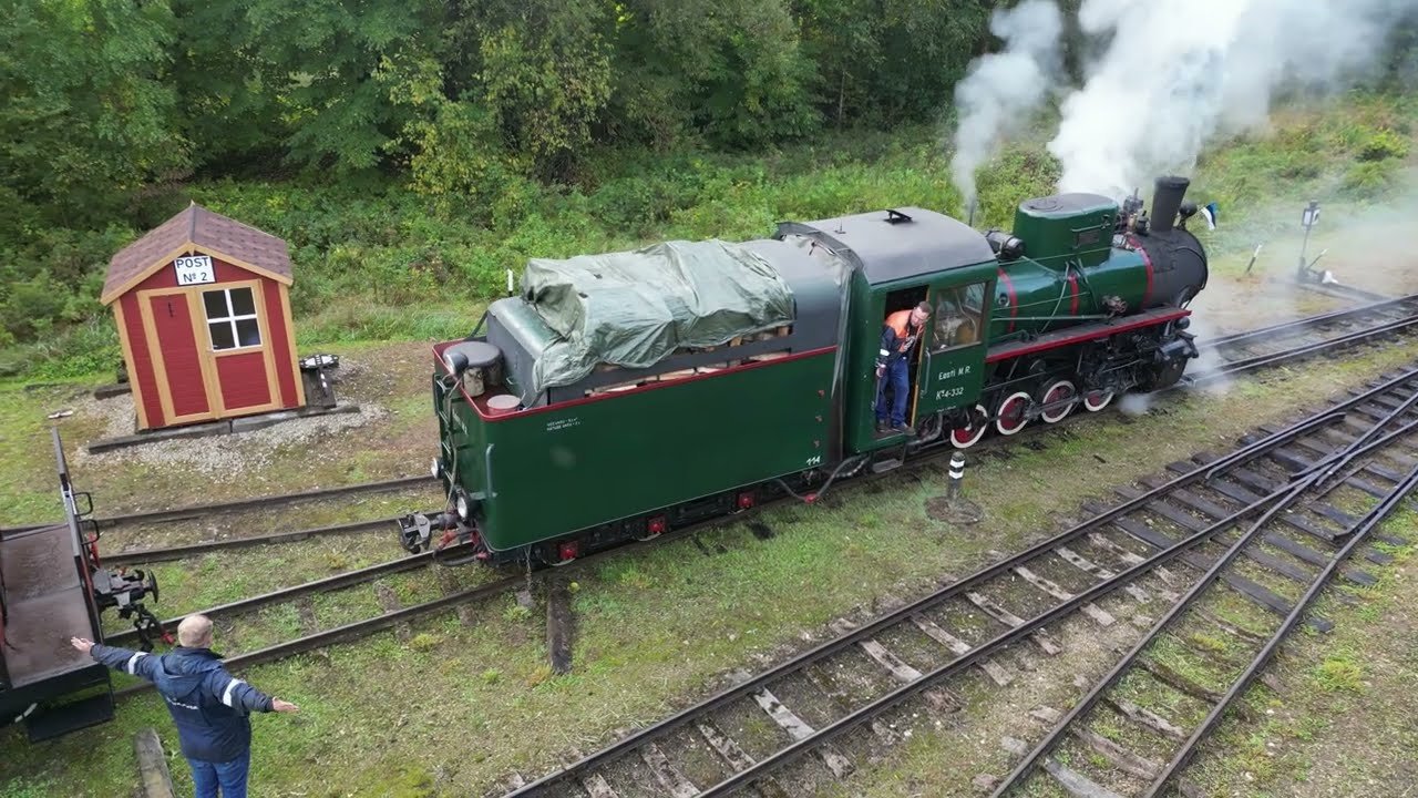 Паровоз Кч4-332 в Лавассааре / Steam locomotive Kc4-332