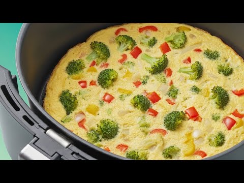 Air Fryer Broccoli Omelette Recipe, Quick & Easy Air Fryer Broccoli Omelette Recipe
