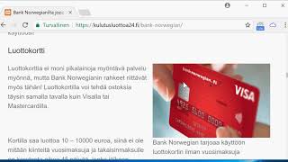Bank Norwegian lainat ja luottokortit - Kulutusluottoa24.fi