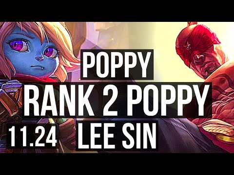 POPPY vs LEE (JNG) | Rank 2 Poppy, 9/3/17, Dominating | KR Challenger | 11.24