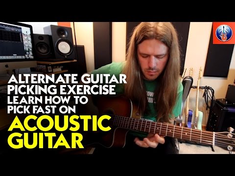Alternate Guitar Picking Exercise - Learn How to Pick Fast on Acoustic Guitar