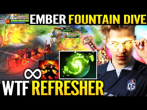 🔥 TOPSON [Ember Spirit] WTF Aggresive MODE - Refresher Foutain Dive 100% Destroy Pub Dota 2 Pro MID