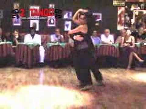 Alejandra Hobert  and  Adrian Veredice  are  dancing  to  the  tango  "  Vida Mia  "