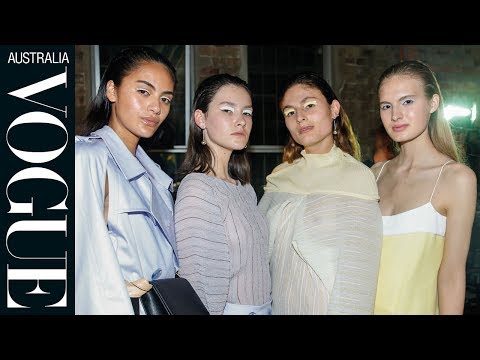 Go backstage at Christopher Esber's resort 2018 show