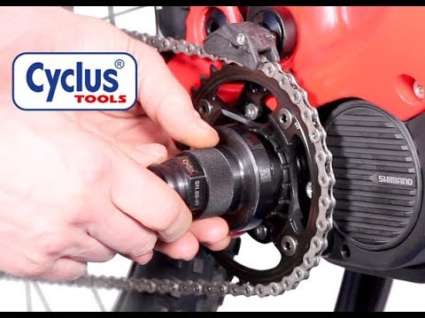 CYCLUS TOOLS® Shimano Steps 8000 E-Motor Verschlussmutter Demontage / Montage