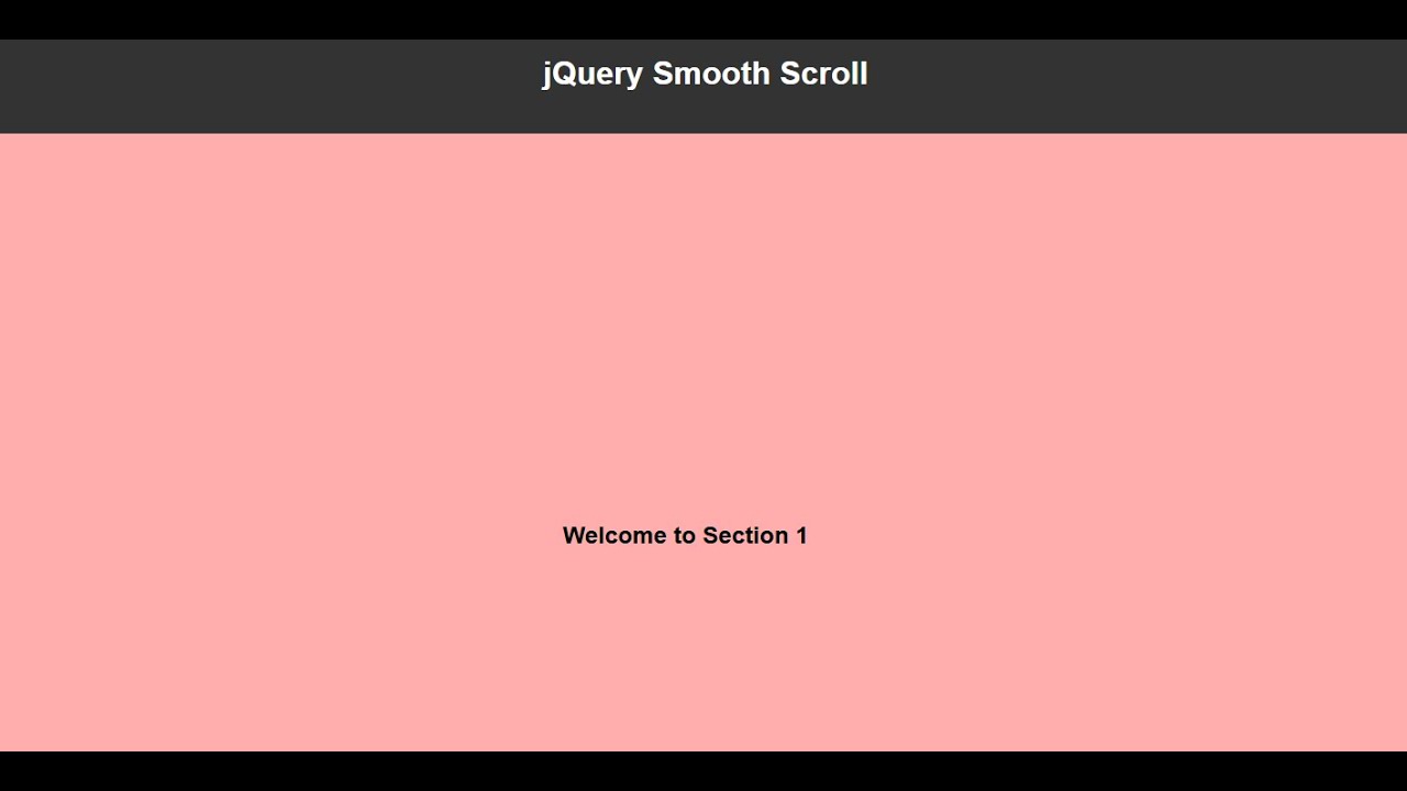 jQuery Smooth Scroll Effect | Simple Scroll Navigation Tutorial