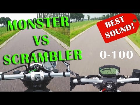 Ducati Monster 797 Vs Scrambler 0 100 Kmh Actionnews Abc Action