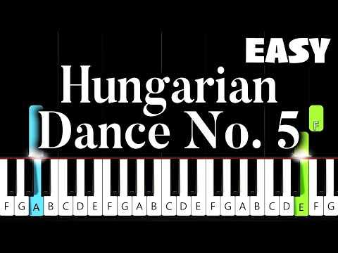 Brahms - Hungarian Dance No. 5 - EASY Piano Tutorial