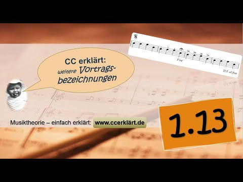 Musiktheorie einfach erklärt 1.13 - Vortragsbezeichnungen und Artikulationszeichen in der Musik