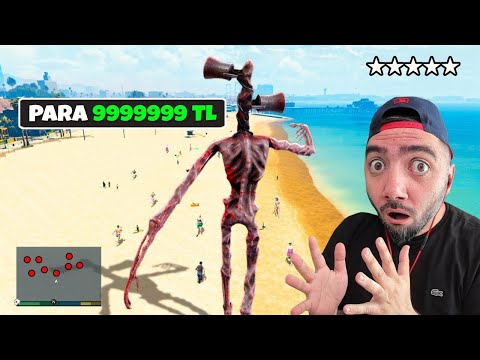 ATEŞ ETTIGIM BÜYÜK CANAVARLAR PARA OLUYOR EN BÜYÜK CANAVAR - GTA 5 MODS