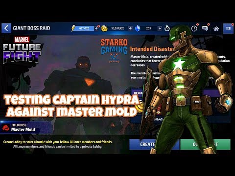 TESTING CAPTAIN HYDRA AGAINST MASTER MOLD | MARVEL FUTURE FIGHT