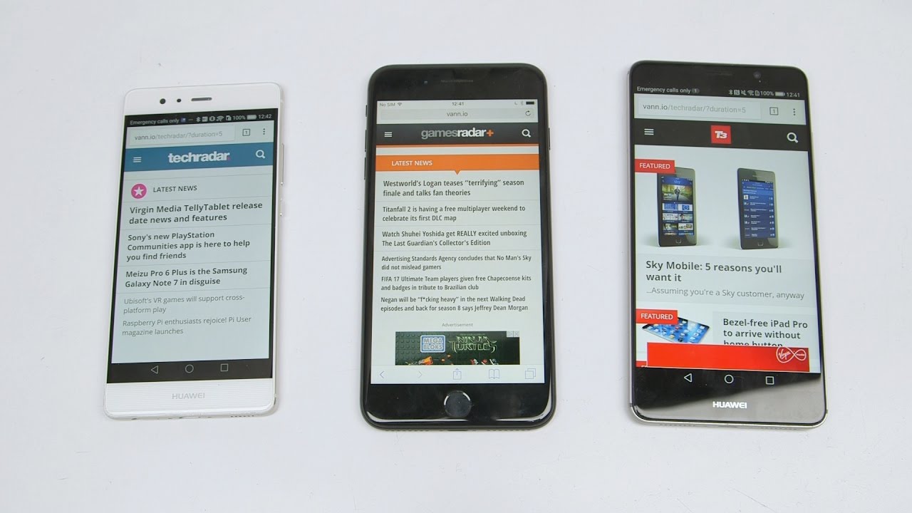 Huawei Mate 9 vs iPhone 7 Plus vs Huawei P9: Battery Test - YouTube
