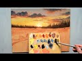 Painting a Colorful Sunrise - A Unique Approach for Clouds 🖌️ Real-time Study #03