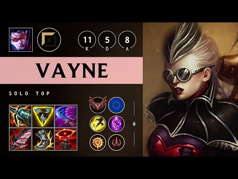 Vayne Top vs Heimerdinger: Triple Kill, Rampage - EUW Grandmaster Patch 14.20