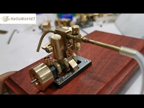 #helloworld7#Mini Inline Double-cylinder Swing Engine Model#stirling engine#tiny engines#unboxing