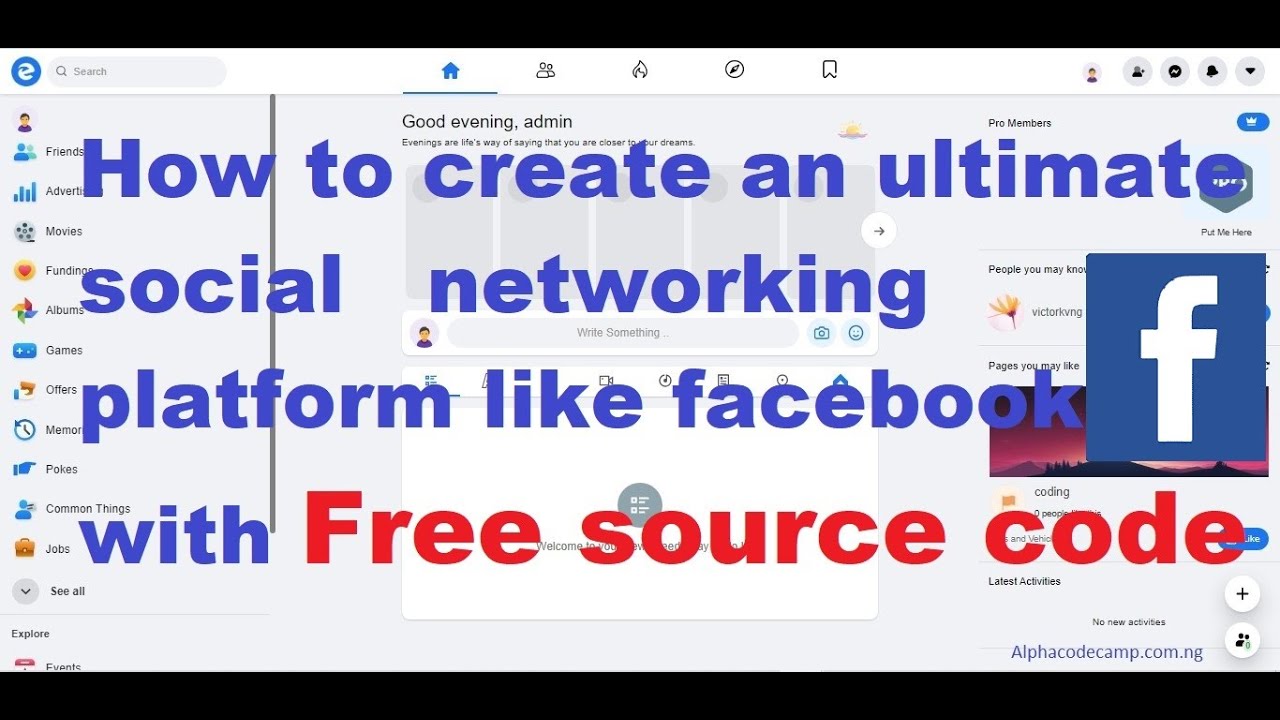 Complete ultimate social networking platform like Facebook using PHP, Mysql with source code.