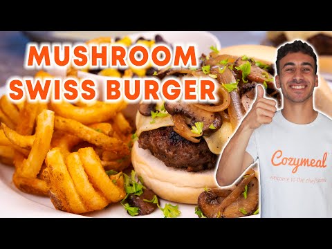 JUICY Mushroom Swiss Burger Recipe for Grilling Season!