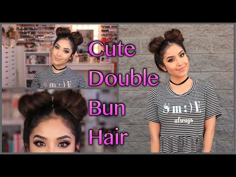 Cute Double Bun Hair Tutorial