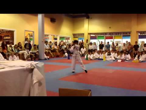 Anvee's yellow belt testing