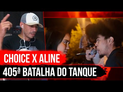 Choice vs Aline | 2 FASE | Batalha do Tanque 405º | ZEN REACT / ANÁLISE