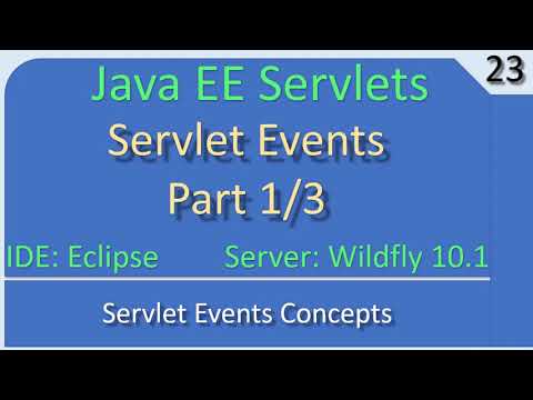Servlet Events & Listeners | Concepts Part 1/3 | JavaEE Wildfly Servlet Tutorial #23