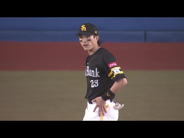 【6回裏】驚異的な守備!! ホークス・周東佑京 2塁打にさせない好送球で投手を助ける!! 2025年6月29日 千葉ロッテマリーンズ 対 福岡ソフトバンクホークス