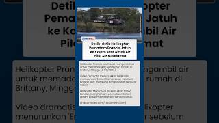 Detik-Detik Helikopter Pemadam Api Prancis Jatuh saat Ambil Air, Kru Selamat seusai Hantam Kolam